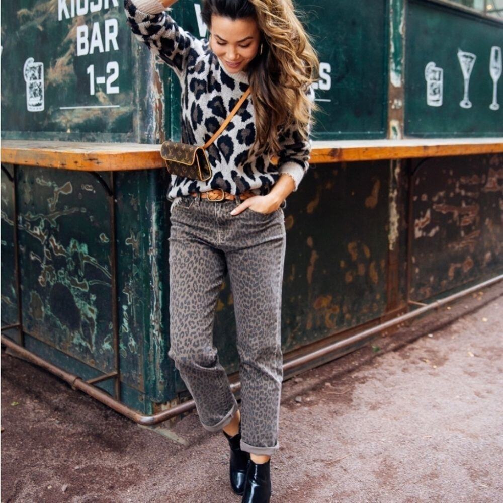Pistola wild night leopard print cigarette‎ pants